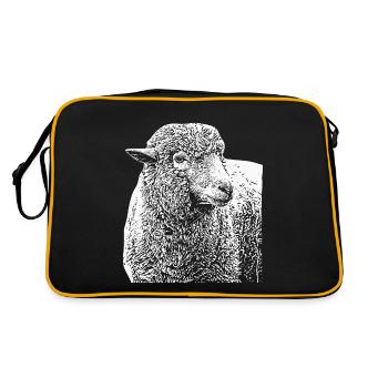 Merino sheep buck Groß Weis - Retro Bag - black/gold - Back
