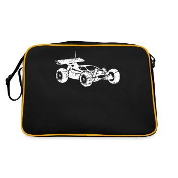 RC Auto Car Modellauto Modellbau Geschenk - Retro Tasche - Schwarz/Gold - Hinten
