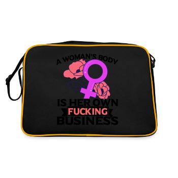 Féministe Féminisme émancipation cadeau - Sac Retro - noir/or - Dos