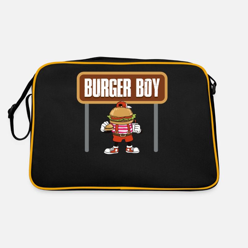 Burger Boy Burger Geschenk Retro Tasche