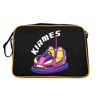Autoscooter Kirmes Showman Gift - Retro Bag - black/gold - Back