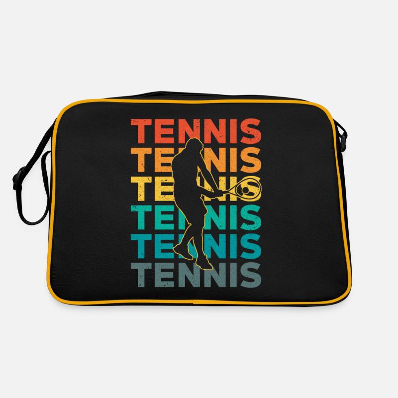 Tennis Retro - Retro Tasche - Schwarz/Gold