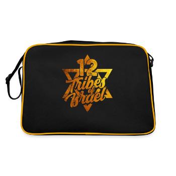 12 Twelve Tribes of Israel - Hebrew Design for an - Retro Bag - black/gold - Back