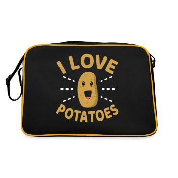 J’aime les patates Jardiniers drôles - Sac Retro - noir/or - Dos
