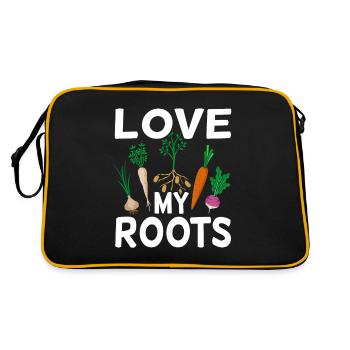 Amour Mes Racines Jardinier amusant Amusement - Sac Retro - noir/or - Dos
