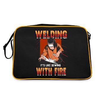 Soudeur Welder Sueur Drôle profession - Sac Retro - noir/or - Dos