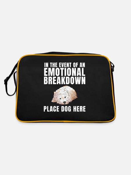West Highland White Terrier Gift - Retro Bag - black/gold - Back