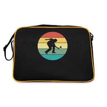 Rétro vintage Pétanque pétanque pétanque joueur - Sac Retro - noir/or - Dos
