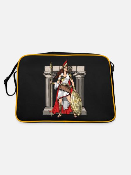 Athena Greek Goddess - Retro Bag - black/gold - Back