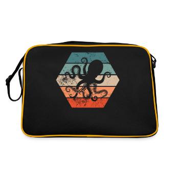 Pieuvres de calmar rétro cadeau - Sac Retro - noir/or - Dos