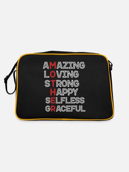 Mother Definition - Mothers’s Day Gift - Sac Retro - noir/or - Dos