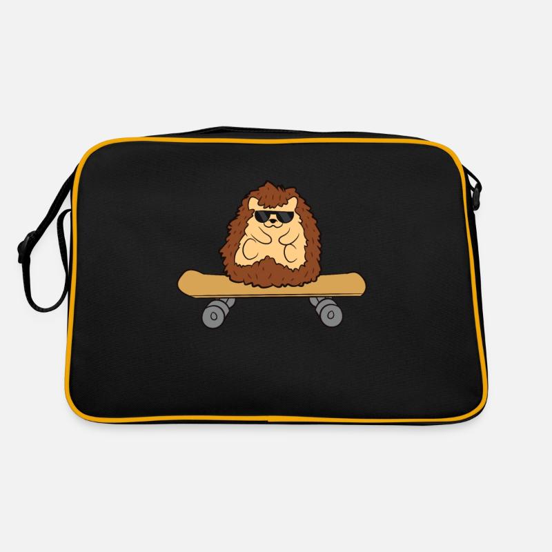 Hedgehog Skateboard Drôle de hérisson Sac Retro