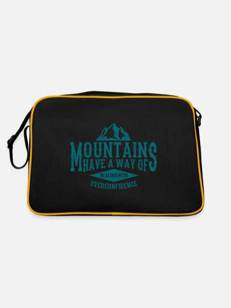 MONTAGNE RENGAINE Hiking Outdoor Randonnée Drôle - Sac Retro - noir/or - Dos
