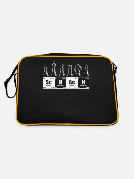 Schach - Retro Tasche - Schwarz/Gold