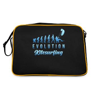 Kitesurfen Evolution - Retro Tasche - Schwarz/Gold - Hinten