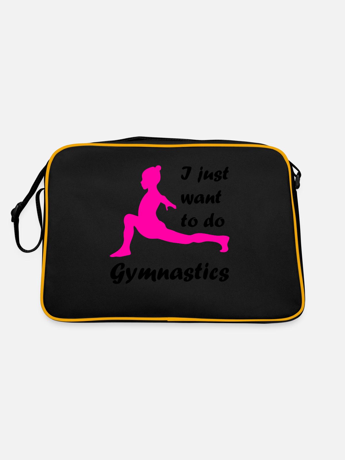 Gymnaste handstand gymnastique - Sac Retro - noir/or - Dos