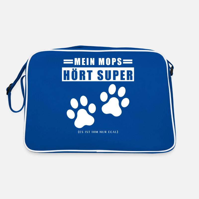 Mops Leben Retro Tasche