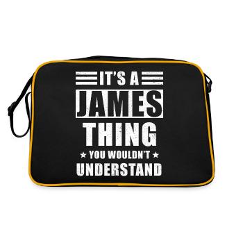 James Gift - Retro Bag - black/gold - Back