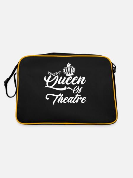 Theater Schauspieler Theaterbühne Theaterstück - Retro Tasche - Schwarz/Gold - Hinten