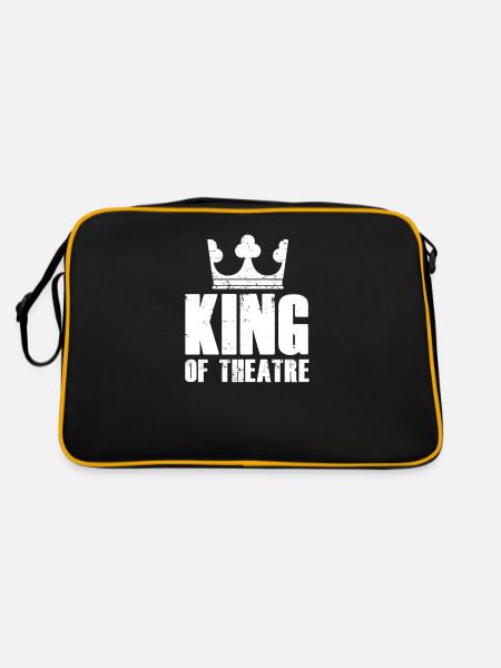 Theater Schauspieler Theaterbühne Theaterstück - Retro Tasche - Schwarz/Gold - Hinten