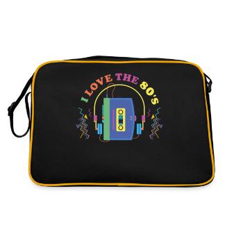 Retro 80s Era Vintage Eighties 80s - Retro Bag - black/gold - Back