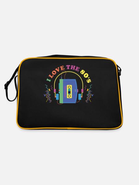 Retro 80s Era Vintage Eighties 80s - Retro Bag - black/gold - Back