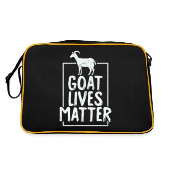 Goat Lives Matter - Sac Retro - noir/or - Dos