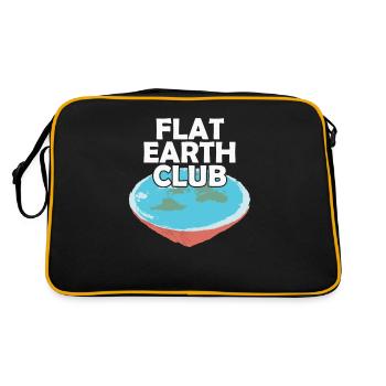 Flat Flat Earth Flat Earth Conspiracy - Retro Bag - black/gold - Back