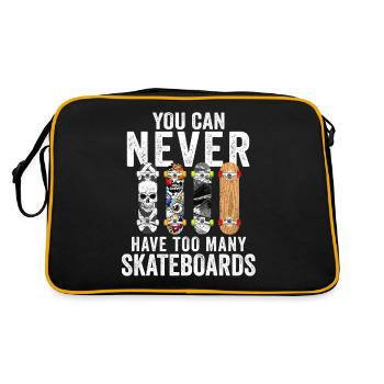 Skateboardfahrer Skater Skateboarder Skateboards - Retro Bag - black/gold - Back