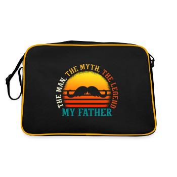 L’homme Le mythe Le Père De La Légende - Sac Retro - noir/or - Dos