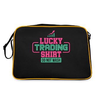Lucky Trading Shirt Day Trader Stock Exchange Trading - Retro Bag - black/gold - Back