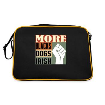 More Blacks More Dogs More Irish - Retro Bag - black/gold - Back