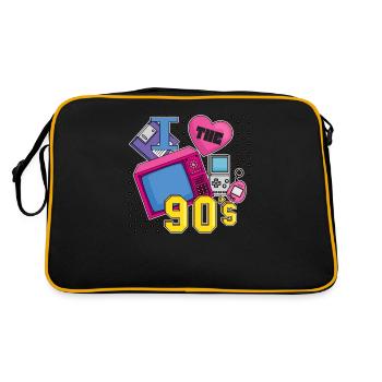 Rétro 90s l’époque Vintage 90 - Sac Retro - noir/or - Dos