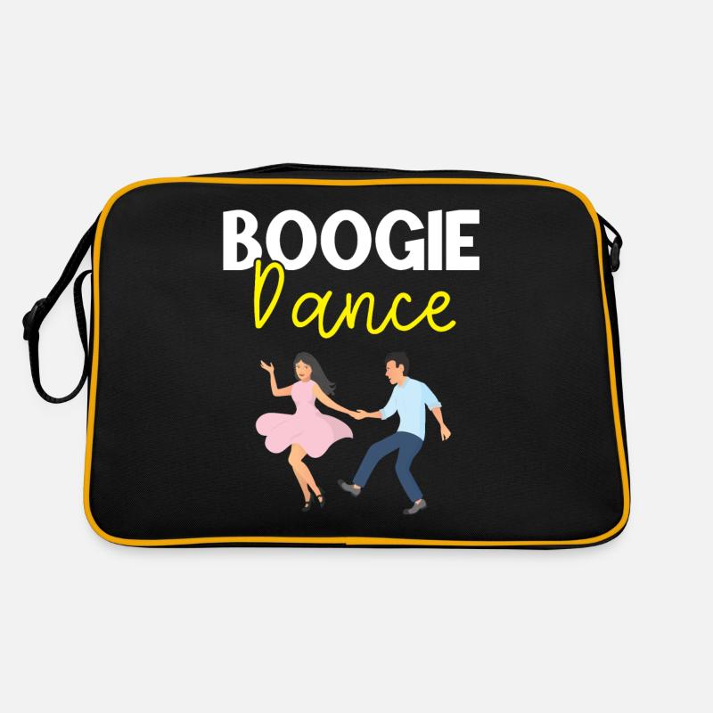 Boogie Woogie Dancer Dancing Paartanz Vintage - Retro Tasche - Schwarz/Gold