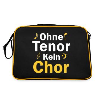 Es gibt ohne Tenor keinen Chor - Retro Tasche - Schwarz/Gold - Hinten
