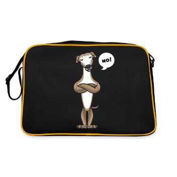 Sturer Galgo Spain'ol dog funny - Retro Bag - black/gold - Back