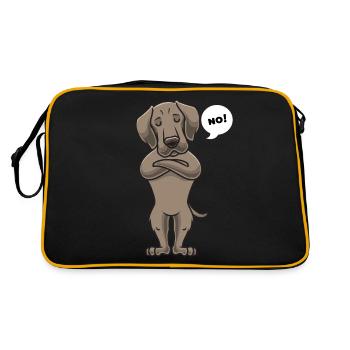 Sturer Weimaraner Dog - Retro Bag - black/gold - Back
