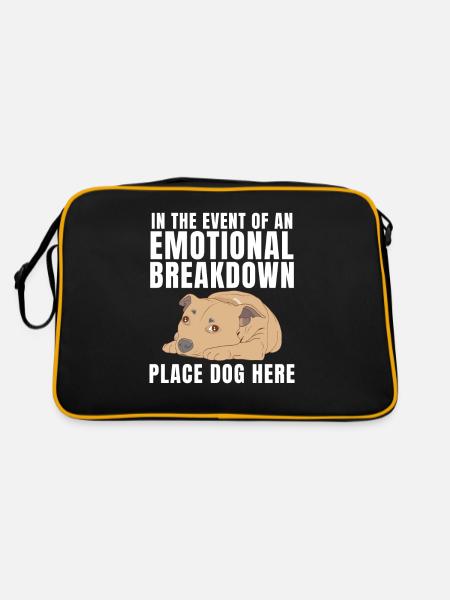 Cadeau du Staffordshire Bull Terrier - Sac Retro - noir/or - Dos