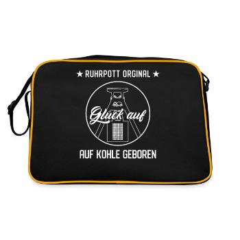Ruhrpott - Retro Tasche - Schwarz/Gold - Hinten