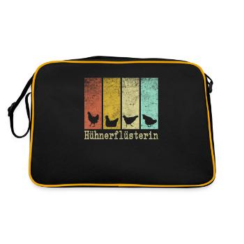 Poulet chuchoteur - Chicken Design - Sac Retro - noir/or - Dos