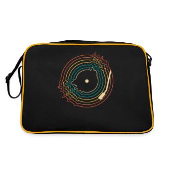 Retro Vinyl Record Record Collector - Retro Bag - black/gold - Back