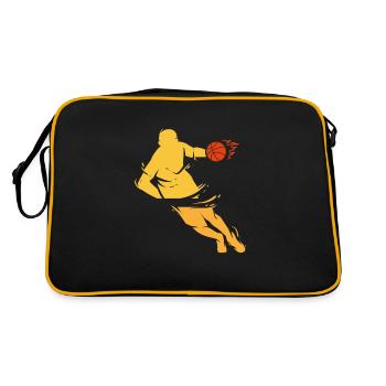 Joueur de basket-ball - Sac Retro - noir/or - Dos