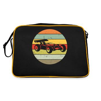 RC Auto Car Modellauto Modellbau Geschenk Retro - Retro Tasche - Schwarz/Gold - Hinten