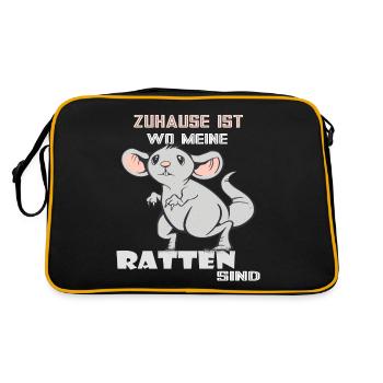 Rat rats rongeurs - Sac Retro - noir/or - Dos