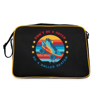 Retro Roller Skating Don't Be a Hater Be a Roller - Retro Bag - black/gold - Back
