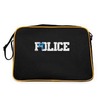 Polizeimarke Police - Retro Tasche - Schwarz/Gold - Hinten