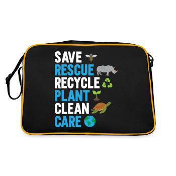 Environnement écologiste - Sac Retro - noir/or - Dos