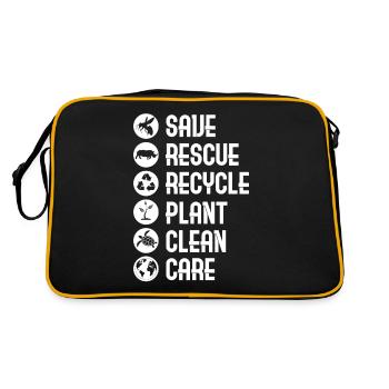 Environnement écologiste - Sac Retro - noir/or - Dos