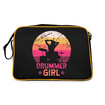 Batterie-batteur Girl batterie - Sac Retro - noir/or - Dos
