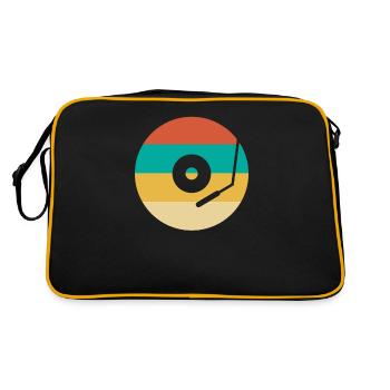 Retro Vinyl Record Record Collector - Retro Bag - black/gold - Back